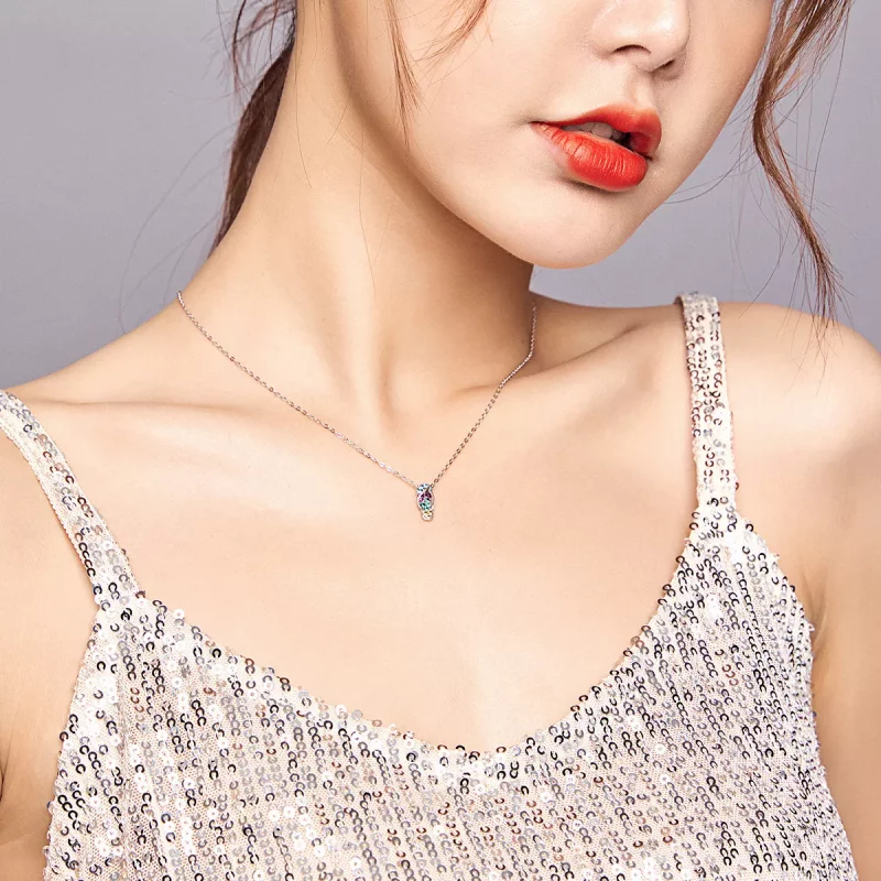 (afbeelding voor) Pandora Style Glanzende teenslippers Chain Ketting - SCN408 - Bekijken 7