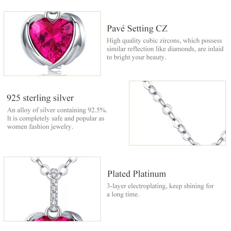 (afbeelding voor) Pandora Style Guardian Hearts Chain Ketting - SCN341 - Bekijken 3