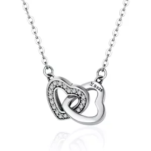 Pandora Style Hart en ziel Chain Ketting - SCN181 (afbeelding voor) Pandora Style Hart en ziel Chain Ketting - SCN181