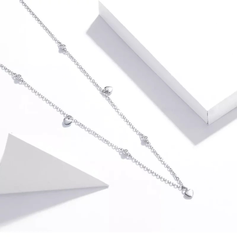 (afbeelding voor) Pandora Style Hart vorm Chain Ketting - SCN417 - Bekijken 2