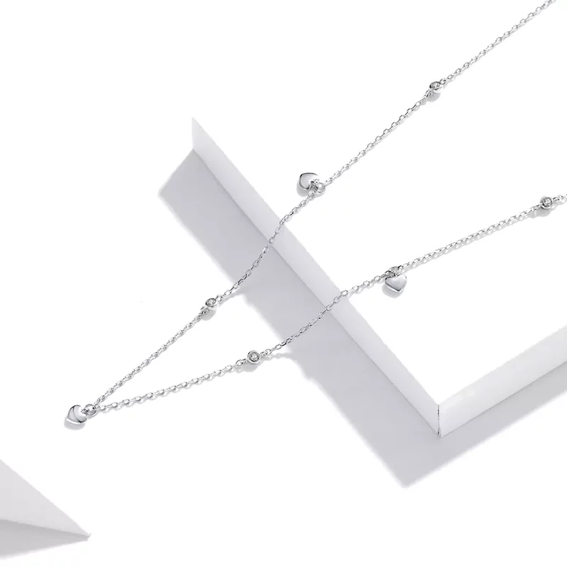 (afbeelding voor) Pandora Style Hart vorm Chain Ketting - SCN417 - Bekijken 3