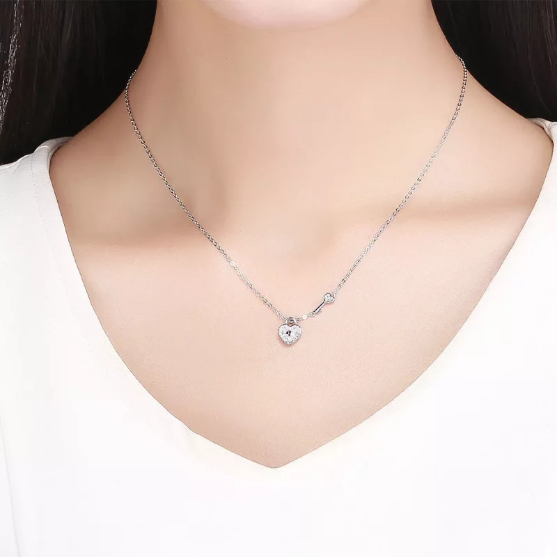 (afbeelding voor) Pandora Style Hartenslot Chain Ketting - SCN315 - Bekijken 6