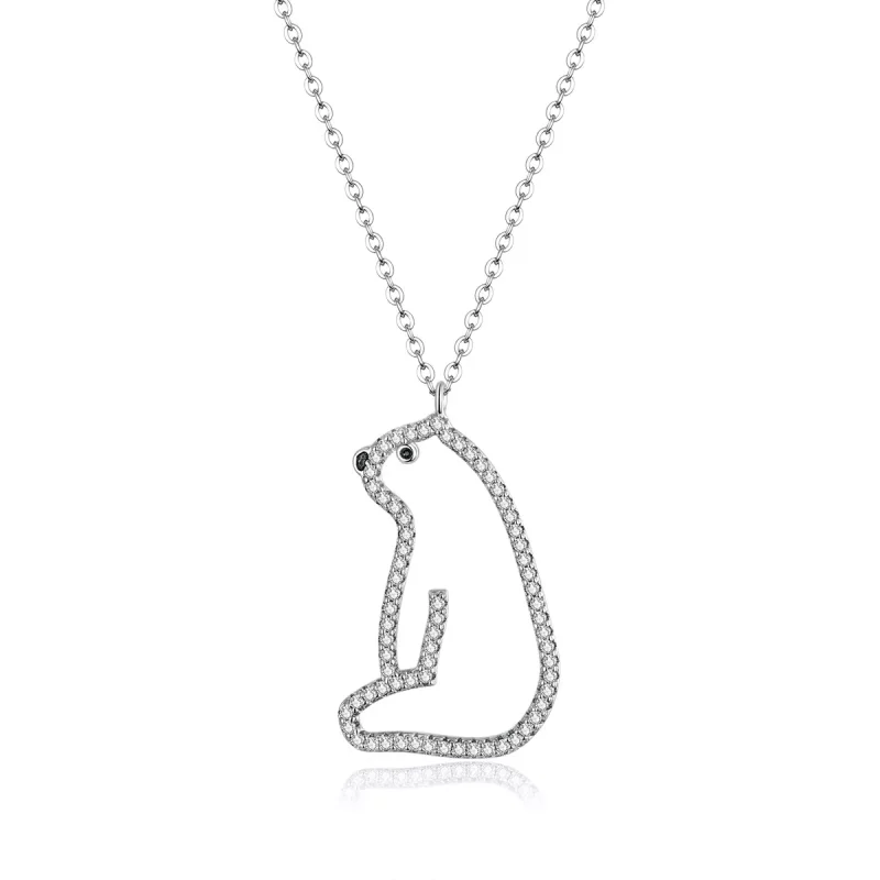 (afbeelding voor) Pandora Style Ijsbeer Ketting - BSN195
