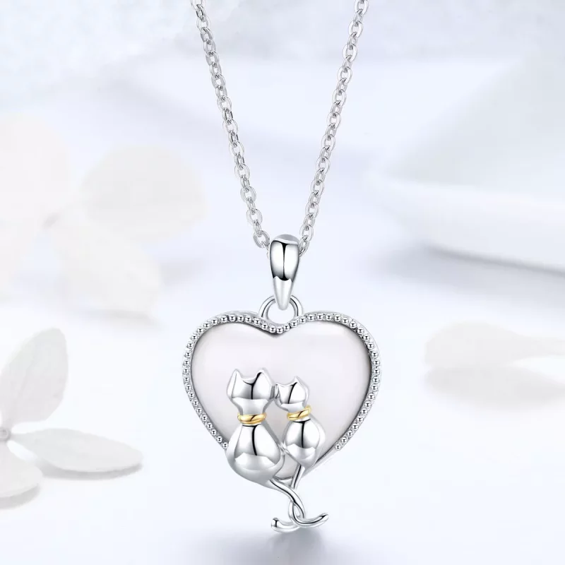 (afbeelding voor) Pandora Style Katten Koppel Chain Ketting - SCN297 - Bekijken 2