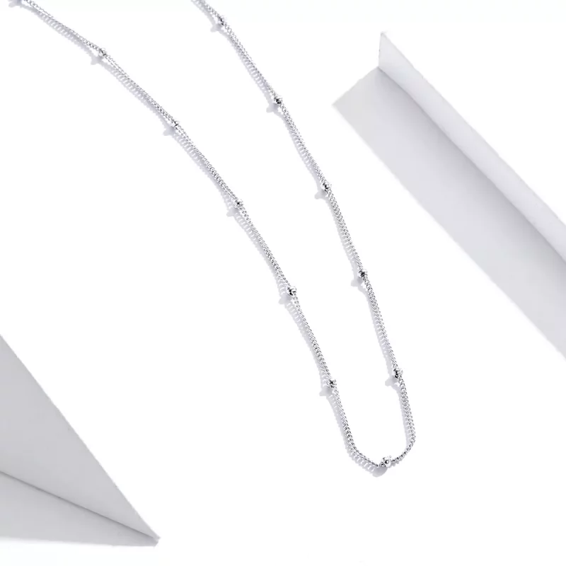 (afbeelding voor) Pandora Style Kleine ballen basisketting Chain Ketting - SCN391 - Bekijken 3