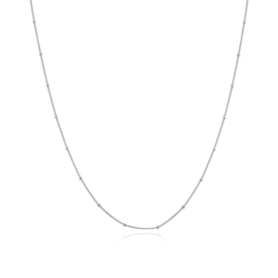 (afbeelding voor) Pandora Style Kleine ballen basisketting Chain Ketting - SCN391