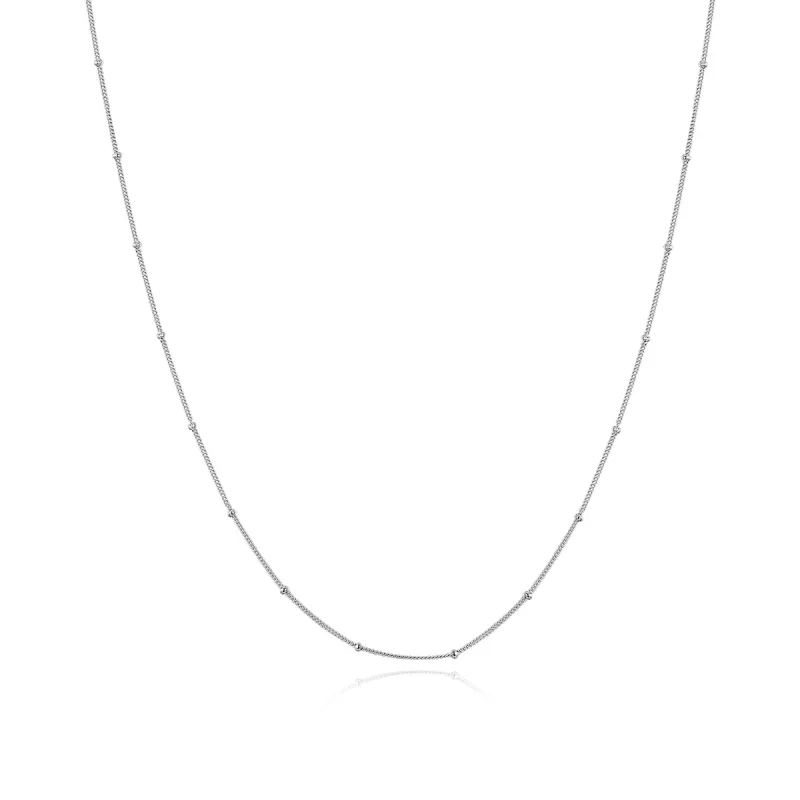 (afbeelding voor) Pandora Style Kleine ballen basisketting Chain Ketting - SCN391