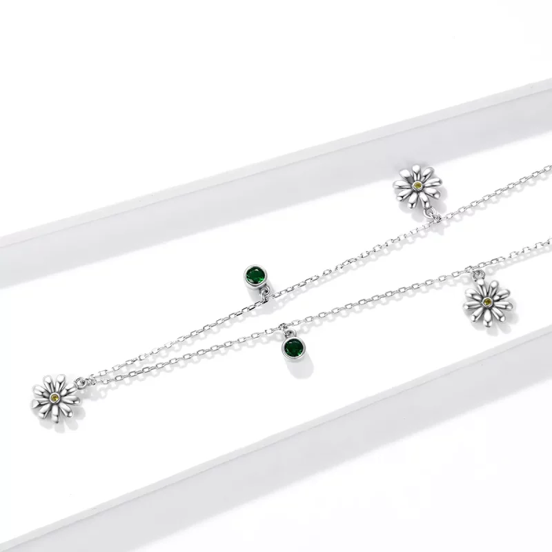 (afbeelding voor) Pandora Style Kleine Daisy Chain Ketting - SCN415 - Bekijken 2