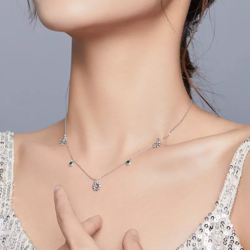 (afbeelding voor) Pandora Style Kleine Daisy Chain Ketting - SCN415 - Bekijken 7