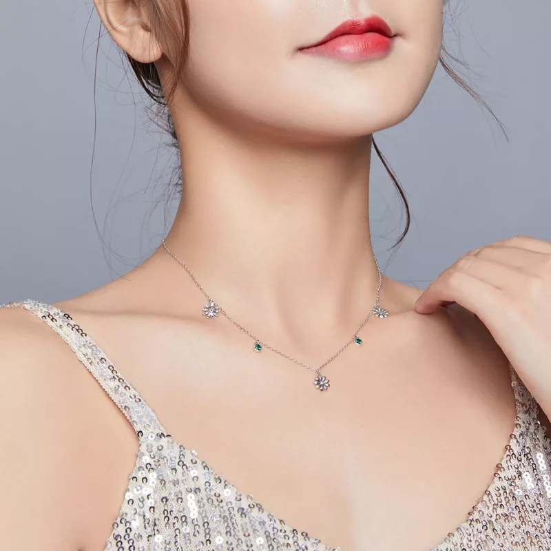 (afbeelding voor) Pandora Style Kleine Daisy Chain Ketting - SCN415 - Bekijken 8