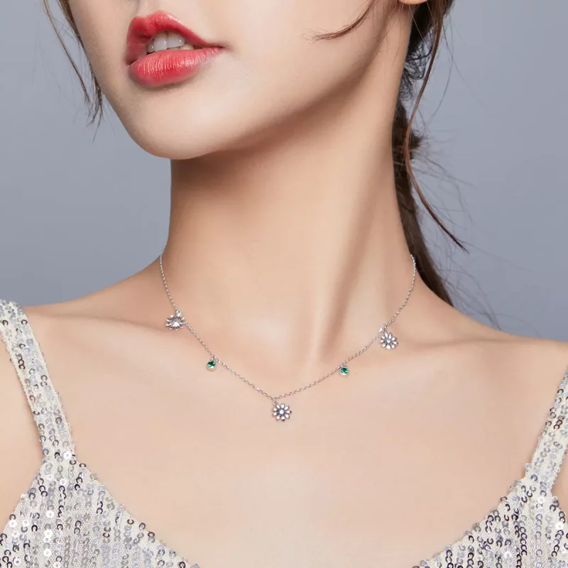 (afbeelding voor) Pandora Style Kleine Daisy Chain Ketting - SCN415 - Bekijken 9