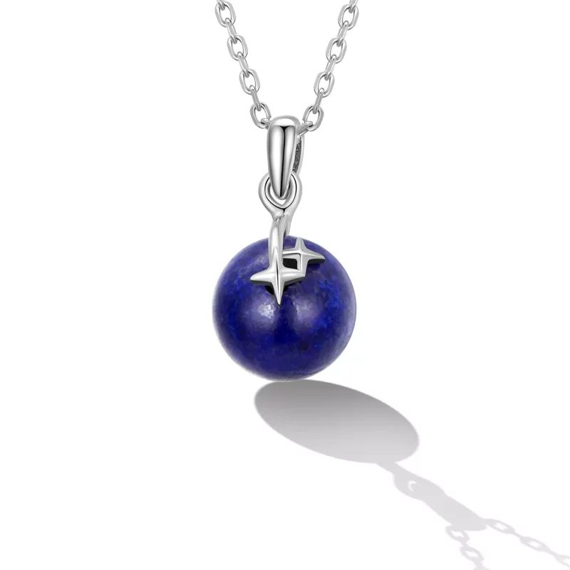 (afbeelding voor) Pandora Style Lapis Lazuli Meteoor Ketting - SCN480 - Bekijken 2