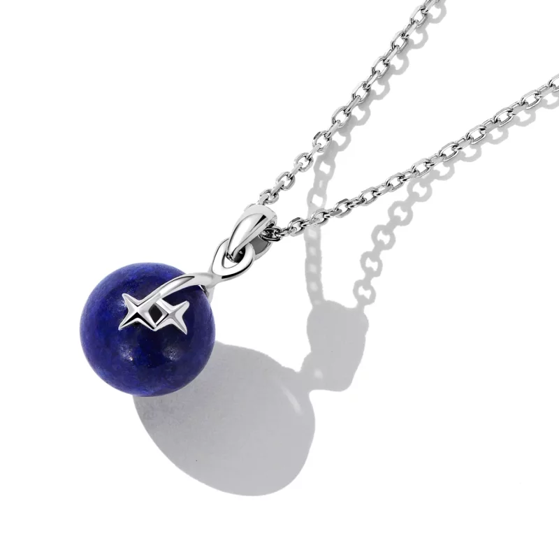 (afbeelding voor) Pandora Style Lapis Lazuli Meteoor Ketting - SCN480 - Bekijken 3