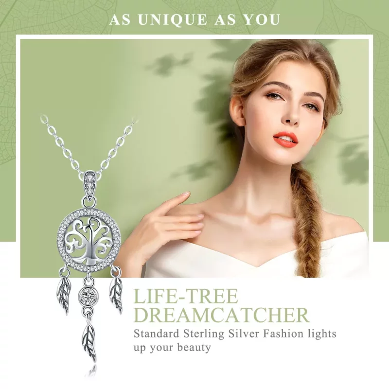 (afbeelding voor) Pandora Style Levensboom Dromenvanger Chain Ketting - SCN298 - Bekijken 2