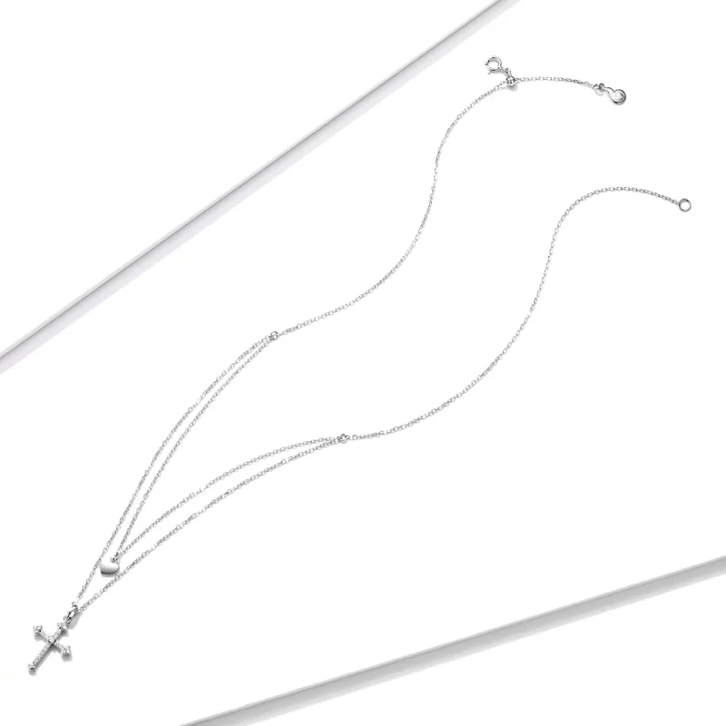 (afbeelding voor) Pandora Style Liefs Kruis Ketting - BSN197 - Bekijken 4