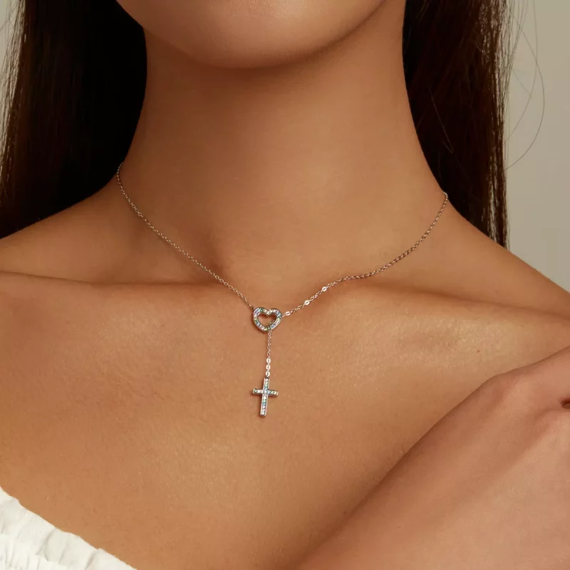 (afbeelding voor) Pandora Style Liefs Kruis Ketting - BSN244 - Bekijken 8