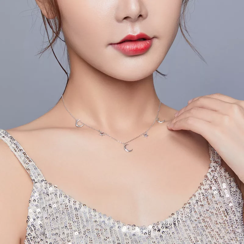 (afbeelding voor) Pandora Style Maan en ster Chain Ketting - SCN411 - Bekijken 7