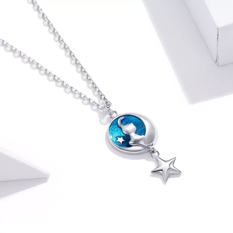 (afbeelding voor) Pandora Style Maan & Kat Chain Ketting - SCN422 - Bekijken 3