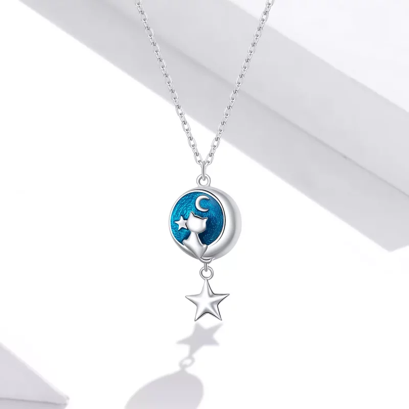 (afbeelding voor) Pandora Style Maan & Kat Chain Ketting - SCN422 - Bekijken 5