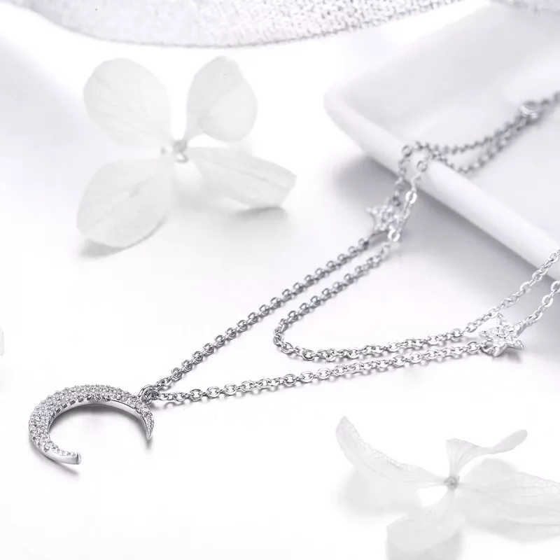 (afbeelding voor) Pandora Style Maan & Sterren Chain Ketting - BSN038 - Bekijken 3