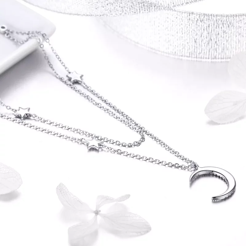 (afbeelding voor) Pandora Style Maan & Sterren Chain Ketting - BSN038 - Bekijken 4