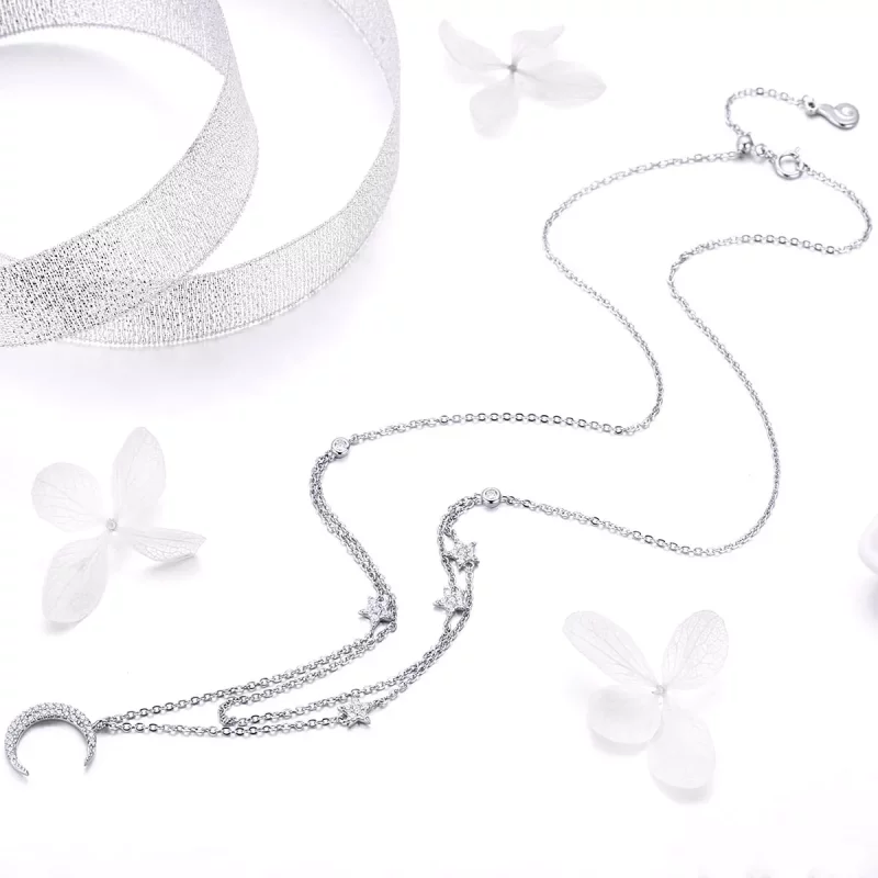 (afbeelding voor) Pandora Style Maan & Sterren Chain Ketting - BSN038 - Bekijken 5