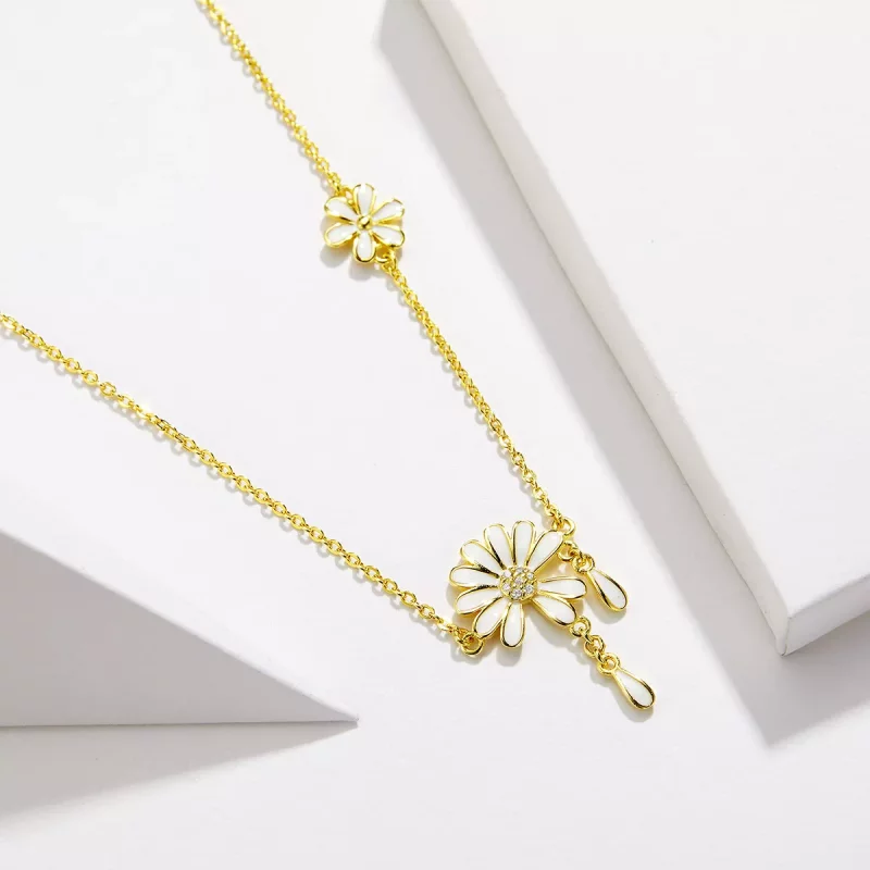 (afbeelding voor) Pandora Style Madeliefje Ketting - BSN076 - Bekijken 3