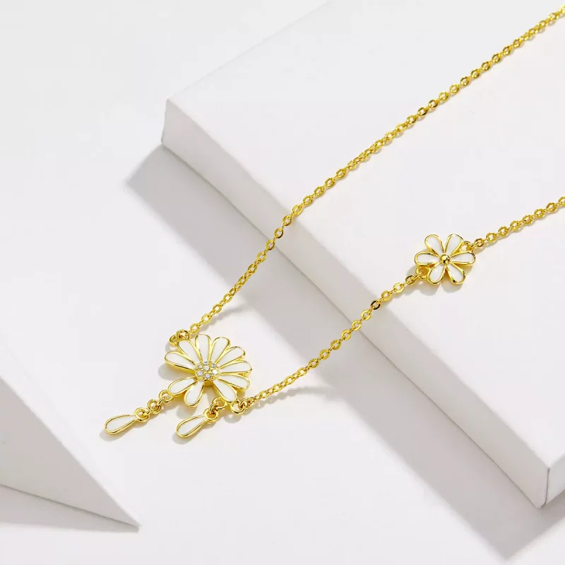 (afbeelding voor) Pandora Style Madeliefje Ketting - BSN076 - Bekijken 4