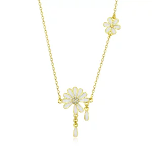 Pandora Style Madeliefje Ketting - BSN076 (afbeelding voor) Pandora Style Madeliefje Ketting - BSN076
