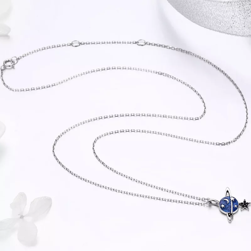 (afbeelding voor) Pandora Style Mysterieuze Planeet Chain Ketting - SCN230 - Bekijken 7