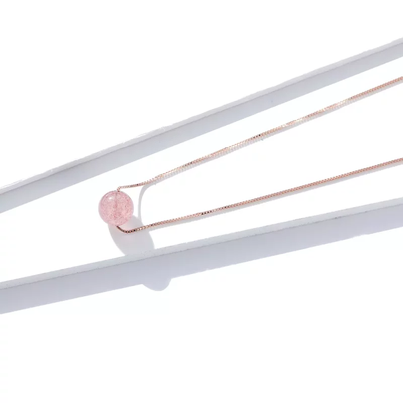 (afbeelding voor) Pandora Style Natuurlijk Aardbei Kristal Ketting - BSN096 - Bekijken 2