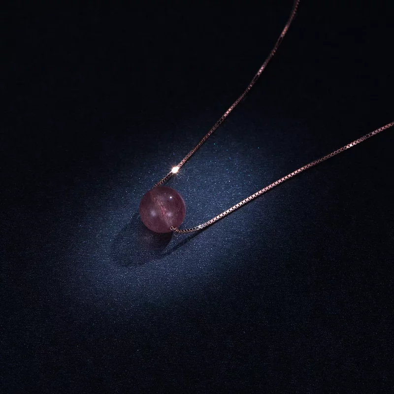 (afbeelding voor) Pandora Style Natuurlijk Aardbei Kristal Ketting - BSN096 - Bekijken 5