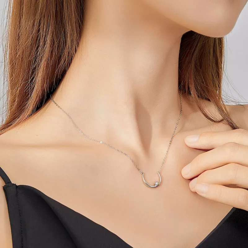 (afbeelding voor) Pandora Style Offset stercirkel Chain Ketting - SCN382 - Bekijken 7