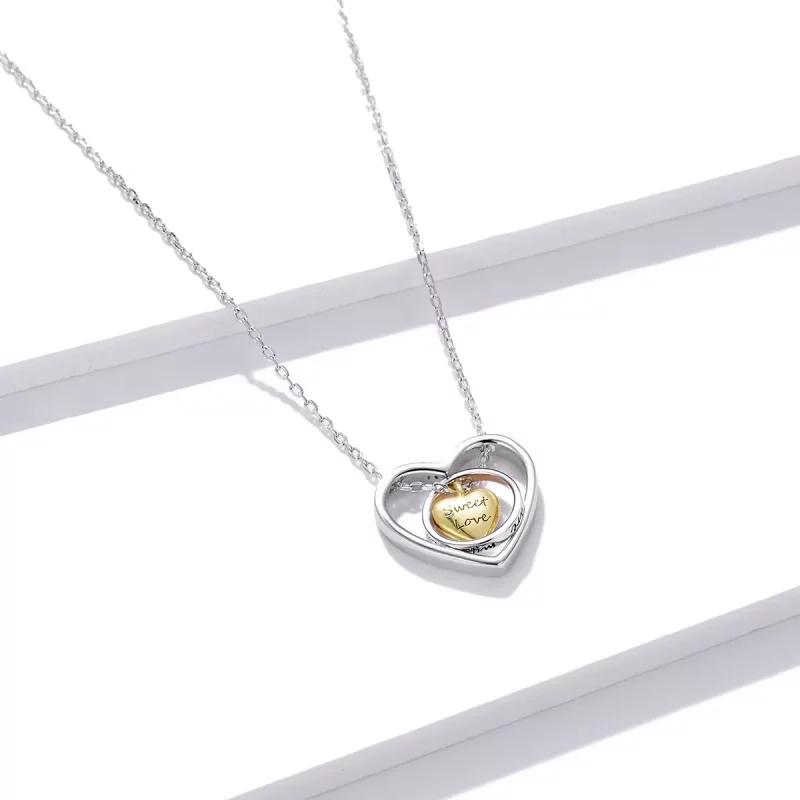 (afbeelding voor) Pandora Style Omringd door hart Ketting - BSN207 - Bekijken 3