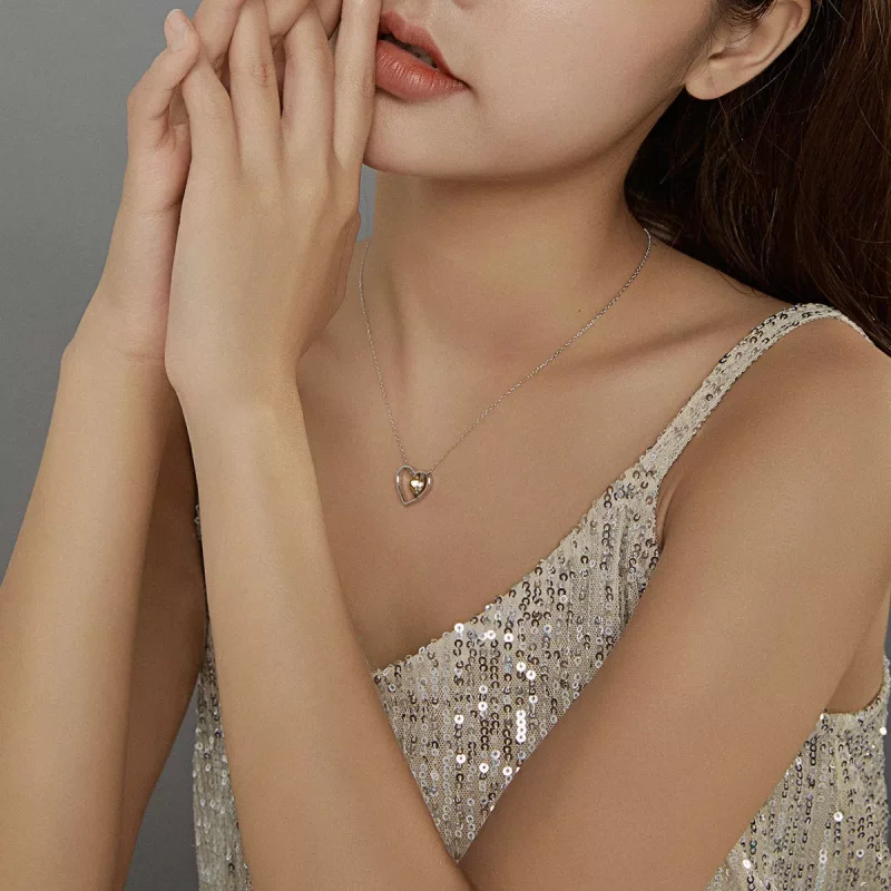 (afbeelding voor) Pandora Style Omringd door hart Ketting - BSN207 - Bekijken 7