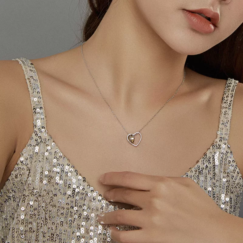(afbeelding voor) Pandora Style Omringd door hart Ketting - BSN207 - Bekijken 8