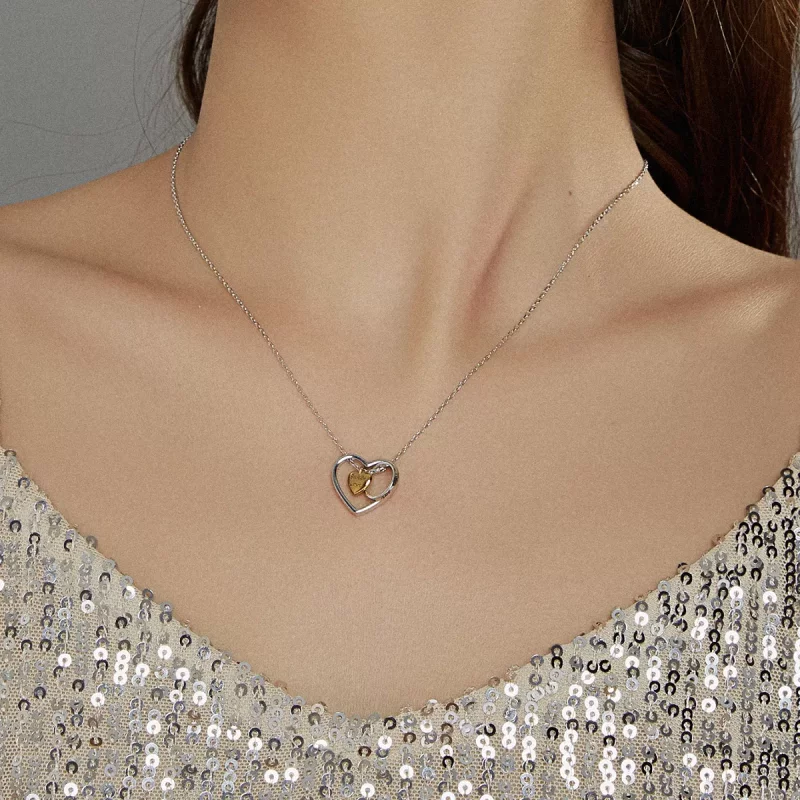 (afbeelding voor) Pandora Style Omringd door hart Ketting - BSN207 - Bekijken 9