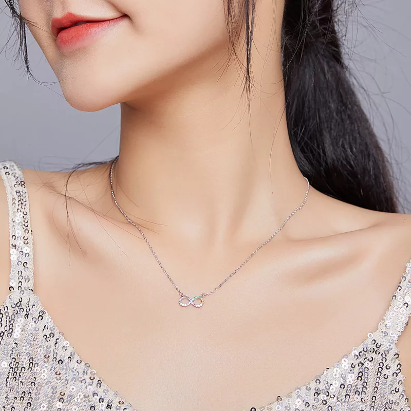 (afbeelding voor) Pandora Style Oneindigheidssymbool Chain Ketting - SCN402 - Bekijken 6