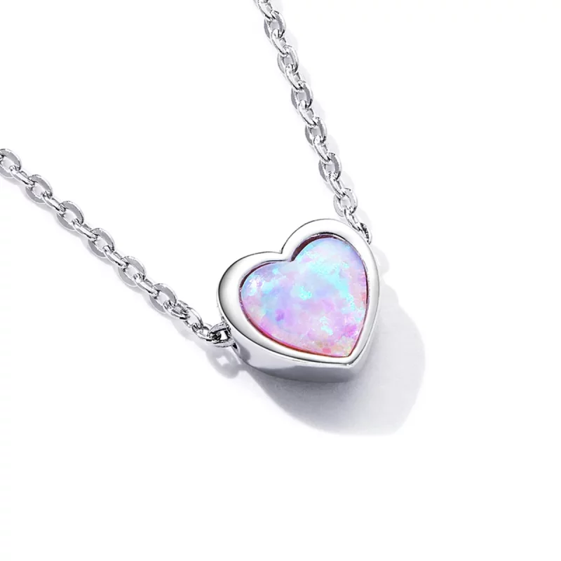 (afbeelding voor) Pandora Style Opaal Liefde Ketting - SCN471 - Bekijken 2