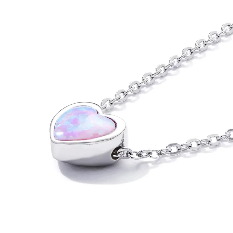 (afbeelding voor) Pandora Style Opaal Liefde Ketting - SCN471 - Bekijken 3