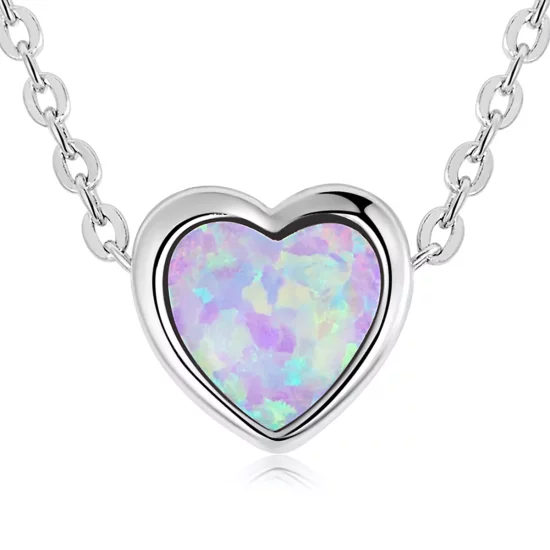 (afbeelding voor) Pandora Style Opaal Liefde Ketting - SCN471