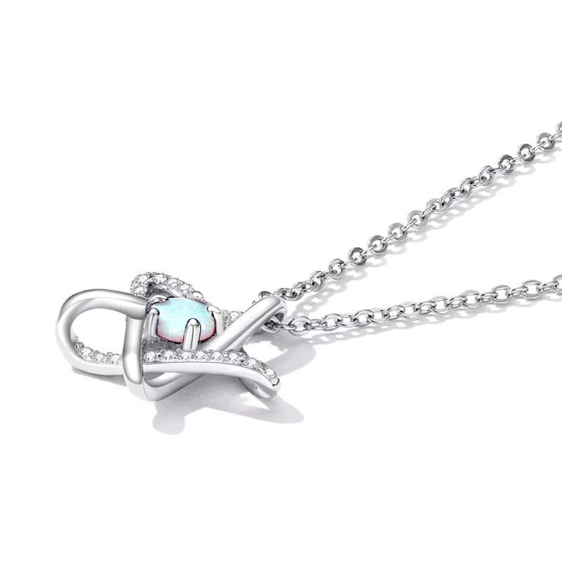 (afbeelding voor) Pandora Style Opaal Ster Ketting - SCN473 - Bekijken 3