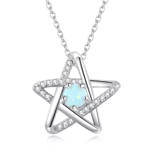Pandora Style Opaal Ster Ketting - SCN473 (afbeelding voor) Pandora Style Opaal Ster Ketting - SCN473