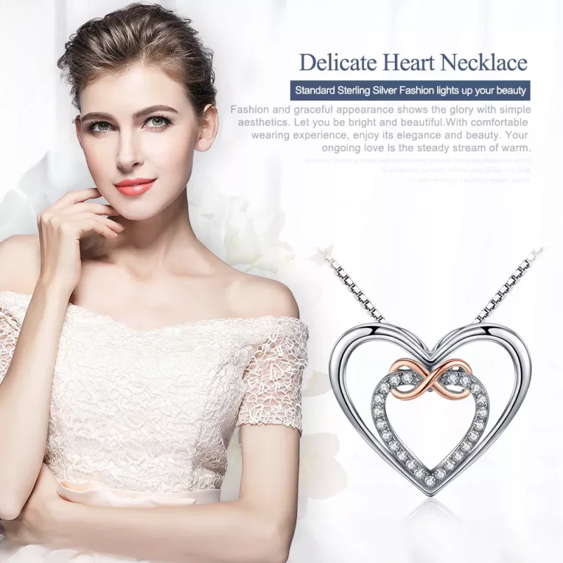 (afbeelding voor) Pandora Style Prachtig hart Chain Ketting - SCN121 - Bekijken 2