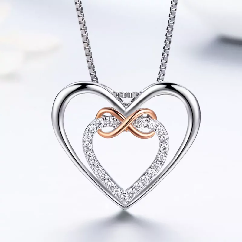 (afbeelding voor) Pandora Style Prachtig hart Chain Ketting - SCN121 - Bekijken 4
