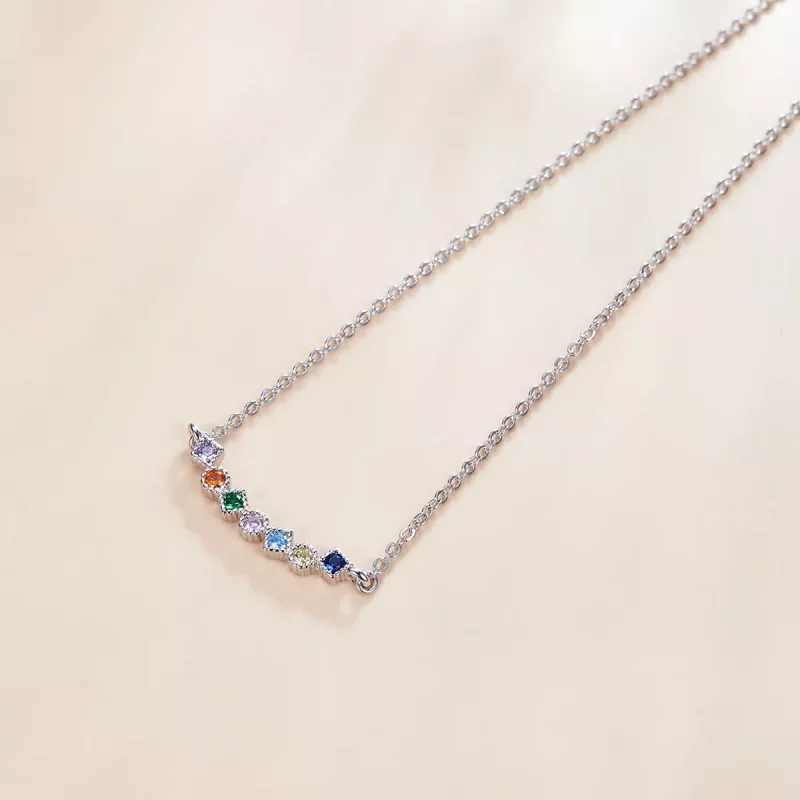 (afbeelding voor) Pandora Style Regenboog Chain Ketting - SCN451 - Bekijken 4