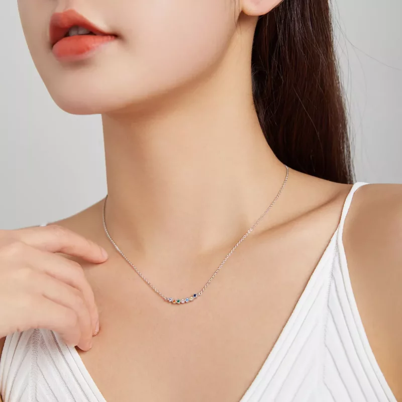 (afbeelding voor) Pandora Style Regenboog Chain Ketting - SCN451 - Bekijken 5