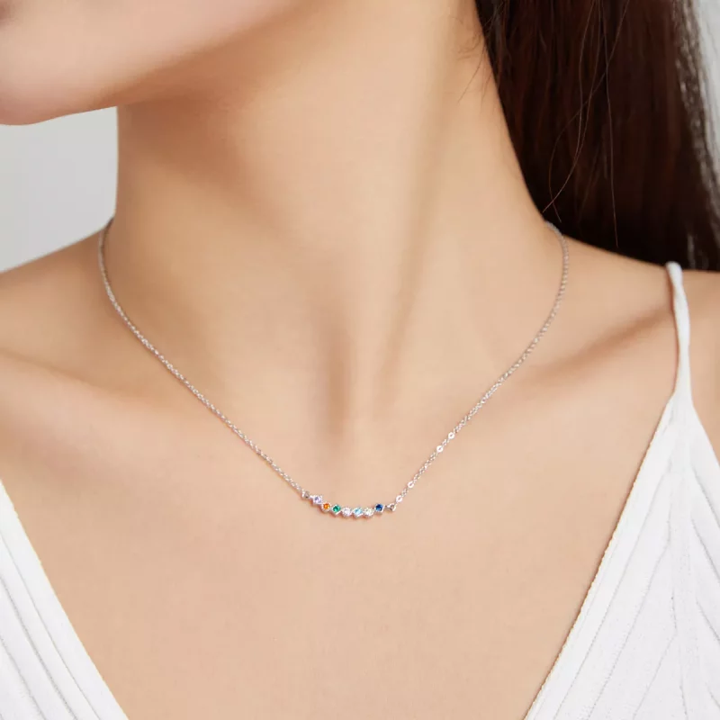 (afbeelding voor) Pandora Style Regenboog Chain Ketting - SCN451 - Bekijken 6