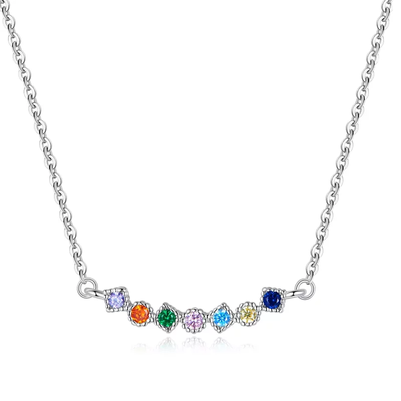 (afbeelding voor) Pandora Style Regenboog Chain Ketting - SCN451