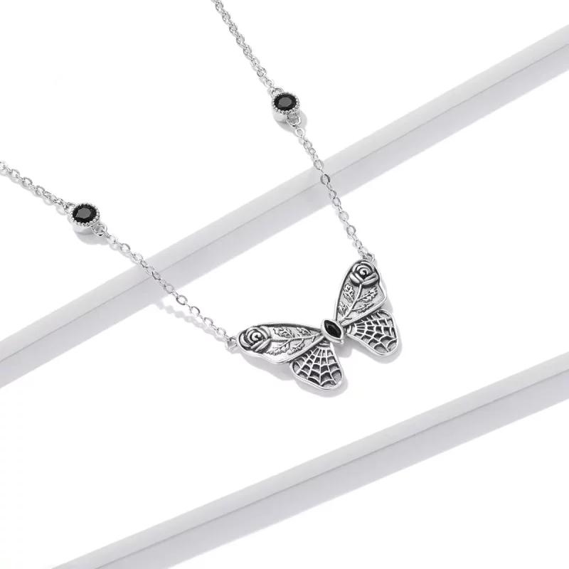 (afbeelding voor) Pandora Style Retro Vlinder Ketting - BSN235 - Bekijken 2